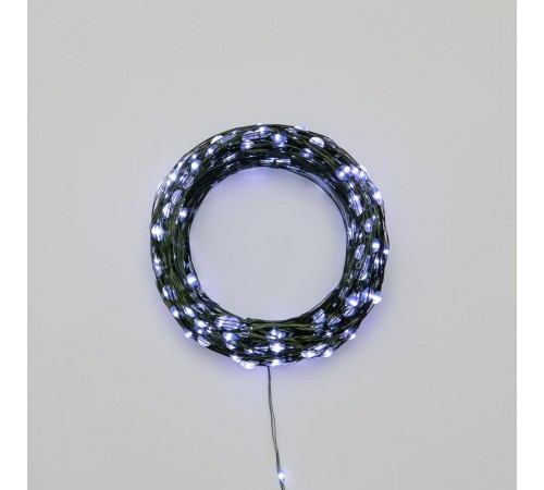 Гирлянда светодиодная Роса с контроллером 50м, 500LED, БЕЛЫЙ, IP20, 230В, зеленый провод  303-285  NEON-NIGHT