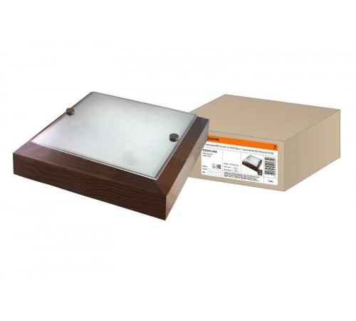 Светильник для ЖКХ невлагозащищенный декоративный под лампу НПБ 02-2х40-121 УХЛ4 "Киото-1" венге 2х40 Вт IP20 (270х270х75) TDM  SQ0303-0406  TDM