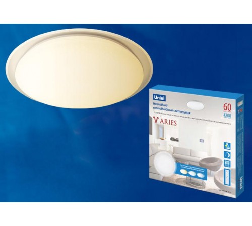 Светильник светодиодный декоративный бытовой, димм с П/У ULI-D213 60W/SW/55 ARIES 3000К/4000К/6500К 4200Лм. IP20  UL-00003341  Uniel