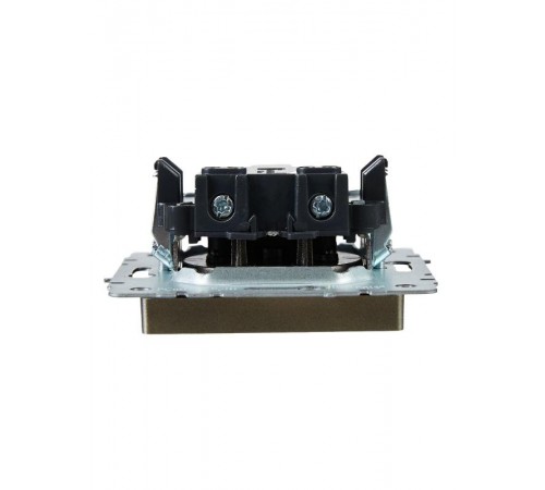 BRITE Розетка без заземления со шторками 10А РСш10-2-БрШ шампань  BR-R13-10-K37  IEK