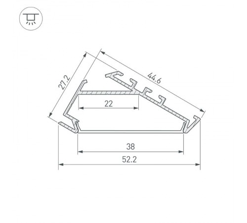 Профиль KLUS-P45.30-2000 ANOD  025469  Arlight