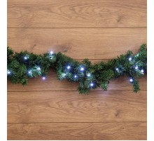 Еловый шлейф искуственный  2,7 м  белые светодиоды, с эффектом мерцания  307-117  NEON-NIGHT