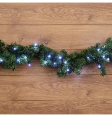 Еловый шлейф искуственный  2,7 м  белые светодиоды, с эффектом мерцания  307-117  NEON-NIGHT