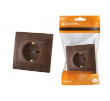 Розетка 2П+З 16А 250В "ЭКО" (бук) "Таймыр"  SQ1814-0312  TDM