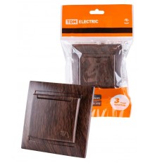 Розетка 2П+З 16А 250В IP44 с крышкой венге "Лама"  SQ1815-0426  TDM