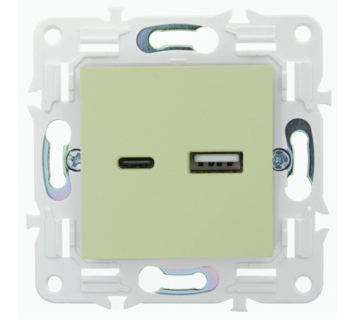 SKANDY Розетка USB A+C 18Вт SK-R13M мятный  SK-U22-018-K06  IEK