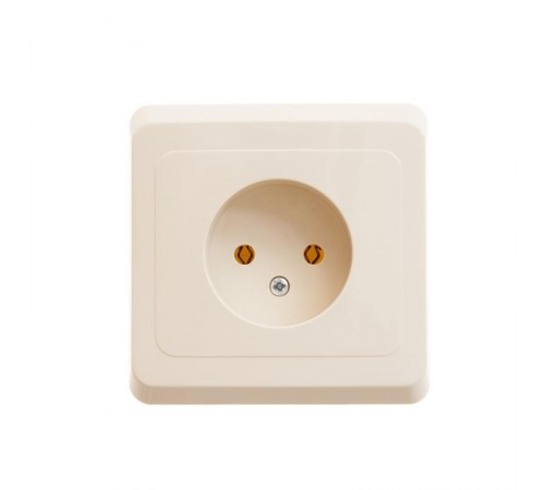 Этюд Кремовый С/У Розетка без заземления без шторок  PC16-001K  SE