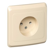Этюд Кремовый С/У Розетка без заземления без шторок  PC16-001K  SE