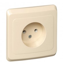 Этюд Кремовый С/У Розетка без заземления без шторок  PC16-001K  SE