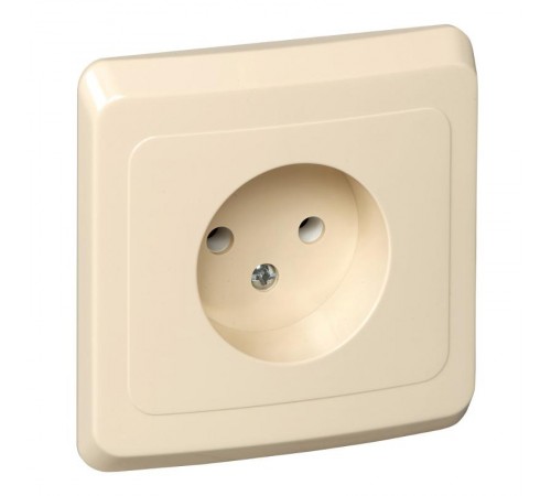 Этюд Кремовый С/У Розетка без заземления без шторок  PC16-001K  SE