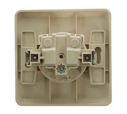 Этюд Кремовый С/У Розетка без заземления без шторок  PC16-001K  SE