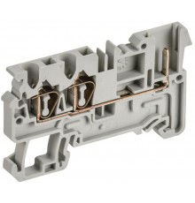 ARMAFIX Клемма пруж. CX2,5-3-1B 2,5мм2 3-конт. серая  AF-CT40-06-21-K03-002  IEK