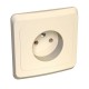 Этюд Кремовый С/У Розетка без заземления без шторок  PC16-001K  SE