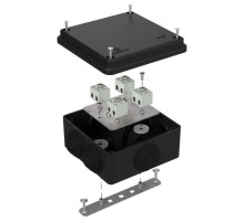 Коробка огнестойкая для о/п 40-0300-FR1.5-8 Е15-Е120 RAL9005 100х100х50 (14 шт/кор) черная  40-0300-9005-FR1.5-8  Промрукав