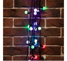 Гирлянда "Мультишарики" 23 мм, 10 м, черный ПВХ, 80 диодов, цвет RGB  303-519  NEON-NIGHT