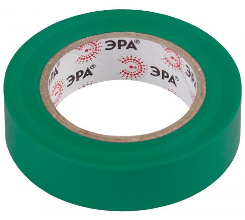 ПВХ-изолента 15мм*10м зеленая  C0036555  ЭРА