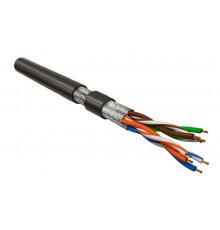 UFTP4-C6-P26-IN-LSZH-BK-100 (100 м) Кабель витая пара, экранир. U/FTP, категория 6, 4 пары(26 AWG), многожил. (patch) LSZH  445074  Hyperline