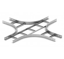 Крестообразный разветвитель для лестничного лотка НЛО 300х100х3000, толщ. 1,5 мм, гор. цинк, 333331  ХЛНЛО-300х100-1,5-R330-ГЦ   Ostec