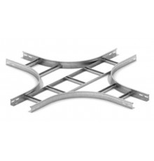 Крестообразный разветвитель для лестничного лотка НЛО 200х100х3000, толщ. 1,5 мм, гор. цинк, 333321  ХЛНЛО-200х100-1,5-R330-ГЦ   Ostec