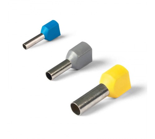 Наконечник штыревой втулочный изолированный НШВИ(2) 1,0-8 серия ЕВРО (100 шт/упак)  103245  КВТ