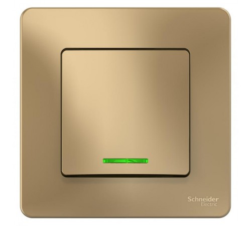 Blanca Титан С/У Переключатель 1-клавишный с подсветкой, 10А, 250B  BLNVS010614  SE