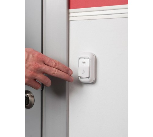 Звонок беспр. на батарейках Classic (2х1,5В АА, бел.-сер. 51 мелод. с индик. 4 ур.) EKF  DBB-D-003  EKF