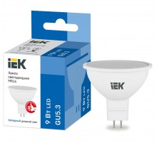 Лампа светодиодная LED MR16 софит 9Вт 230В 6500К GU5.3  LLE-MR16-9-230-65-GU5  IEK
