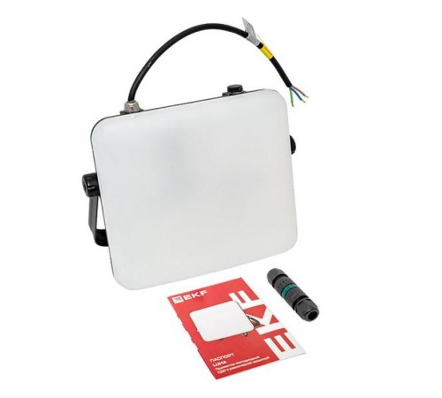 Прожектор светодиодный СДО-4005 100Вт 4000К IP65 с равномерной засветкой LUMA EKF  FLL-4005-100-4000  EKF