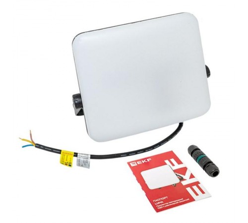 Прожектор светодиодный СДО-4005 100Вт 4000К IP65 с равномерной засветкой LUMA EKF  FLL-4005-100-4000  EKF