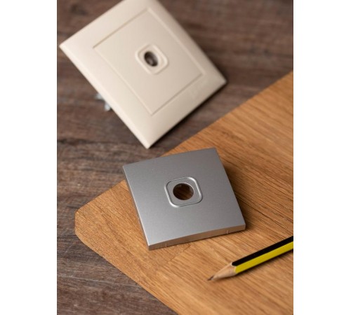 Валенсия лицевая панель розетки TV 1-местная 75Ом 5-862МГц сталь EKF PROxima   ESA00-L-027-30   EKF