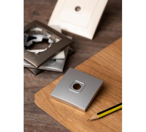 Валенсия лицевая панель розетки TV 1-местная 75Ом 5-862МГц сталь EKF PROxima   ESA00-L-027-30   EKF