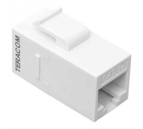 Адаптер проходной TERACOM Cat.5E неэкранированный RJ45-RJ45 тип Keystone белый  TRC-INLC-KSTN-5EUTP-WH  EKF