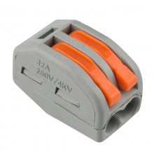 Универсальная клемма СМК 222-412, 2-проводная серая 0,08-2,5/4 мм (20 шт./уп.)  07-5252-4-20  REXANT