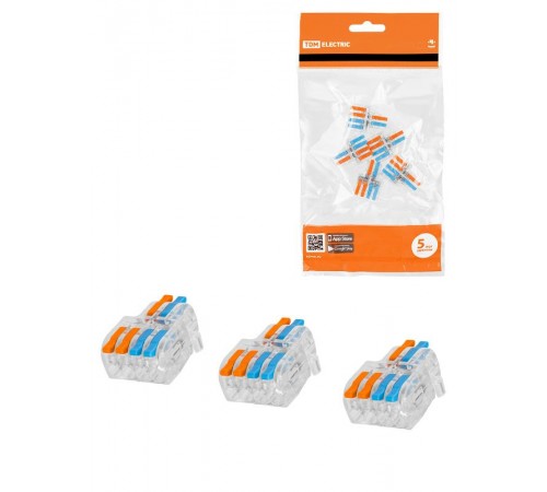 Клемма разветвительная СКР-624 в прозрачном корпусе (4 мм2) (5 шт/упак)  SQ0527-0413  TDM