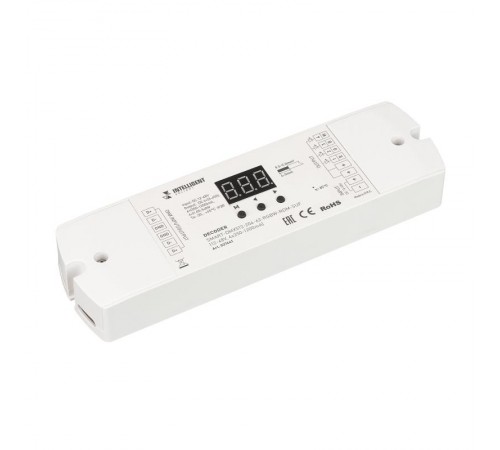 INTELLIGENT ARLIGHT Декодер SMART-DMX512-204-62-RGBW-RDM-SUF (12-48V, 4x350-1200mA) (IARL, IP20 Пластик, 5 лет)  037441  Arlight