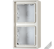 накладная коробка 2 пост  AL2582A-L  Jung