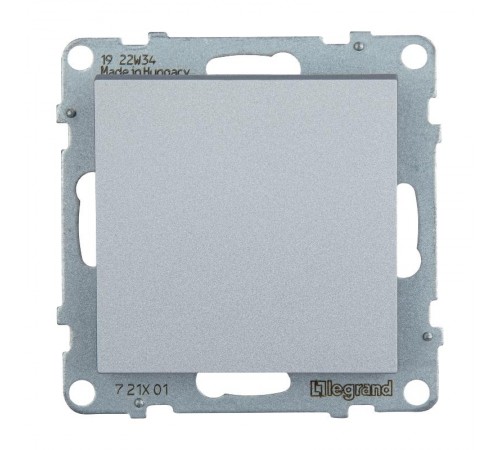 SUNO Выключатель 10АХ 250В. Безвинтовые зажимы. Цвет "Алюминий"  721301  Legrand