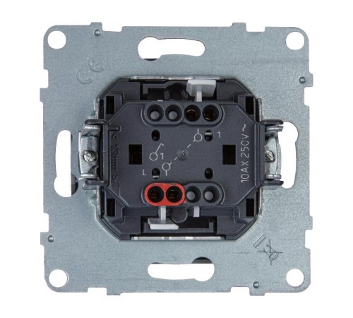 SUNO Выключатель 10АХ 250В. Безвинтовые зажимы. Цвет "Алюминий"  721301  Legrand