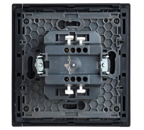 FORTE&PIANO Выключатель 1-клавишный самовозвратн. 10А FP110 черный  FP-V14-0-10-1-K02  IEK