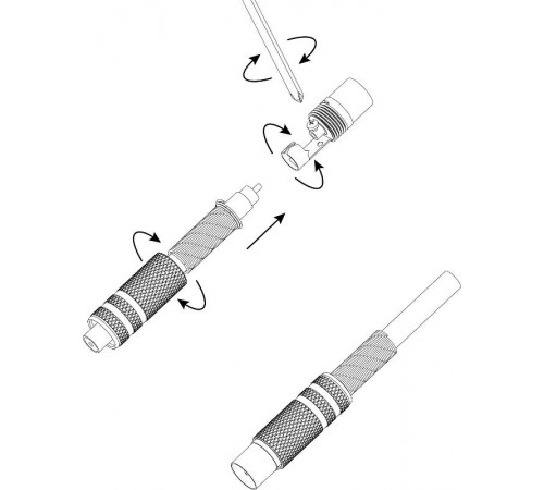 Разъем   R-TV01 штекер TV c пружиной никель  Б0048302  ЭРА
