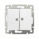 Valena Белый Переключатель 2-х клавишный с подсветкой  774212  Legrand