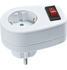 Переходник  NAD-1E-СS-WH 1гн. с выкл.  94669  Navigator