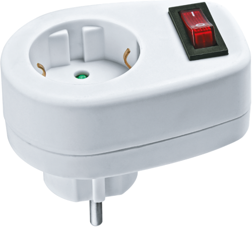 Переходник  NAD-1E-СS-WH 1гн. с выкл.  94669  Navigator