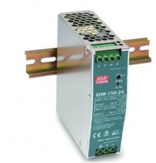 Источник питания на DIN-рейку 24 В,6.5 А,156 Вт, MEANWELL, I класс защиты, 40х125х113 мм  EDR-150-24  VARTON