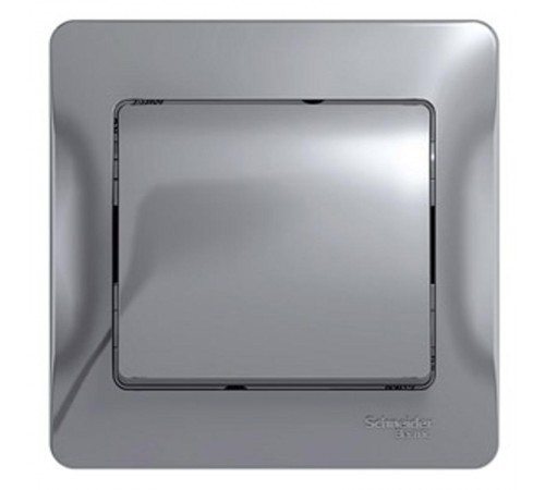 Glossa Алюминий Выключатель 1-клавишный, сх.1, 10АХ (в сборе с рамкой)  GSL000312  SE