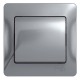 Glossa Алюминий Выключатель 1-клавишный, сх.1, 10АХ (в сборе с рамкой)  GSL000312  SE