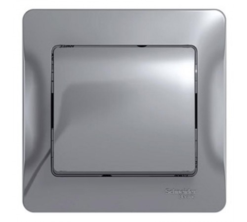 Glossa Алюминий Выключатель 1-клавишный, сх.1, 10АХ (в сборе с рамкой)  GSL000312  SE