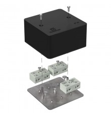 Коробка огнестойкая разветвительная для кабель-канала 40-0460-FR6.0-4-6-Р Е15-Е60 RAL9005 85х85х45 (44 шт/кор) черная  40-0460-9005-FR6.0-4-6-Р  Про