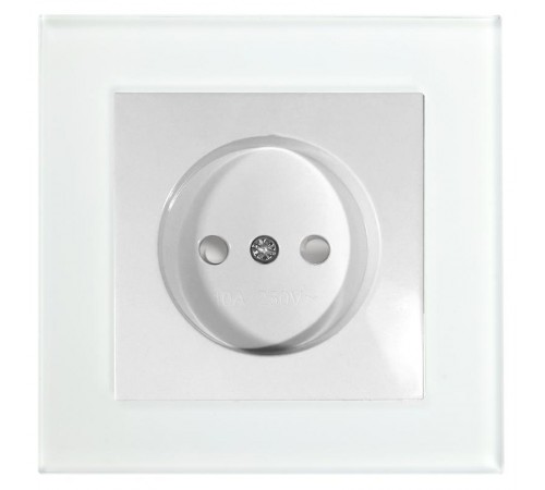 GLS10-7009-01 Розетка 1-местная с защитной шторкой б/з, 250В, 10А, серия Катрин, белый  39166  STEKKER