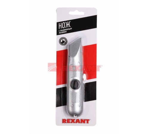 Нож с трапециевидным выдвижным лезвием  12-4908  REXANT